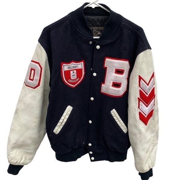 Vintage Bellmont Lettermans Varsity Jacket High School Size Large - Picture 1 of 9